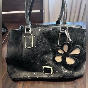 Guess Handbag Glossy Logo Black